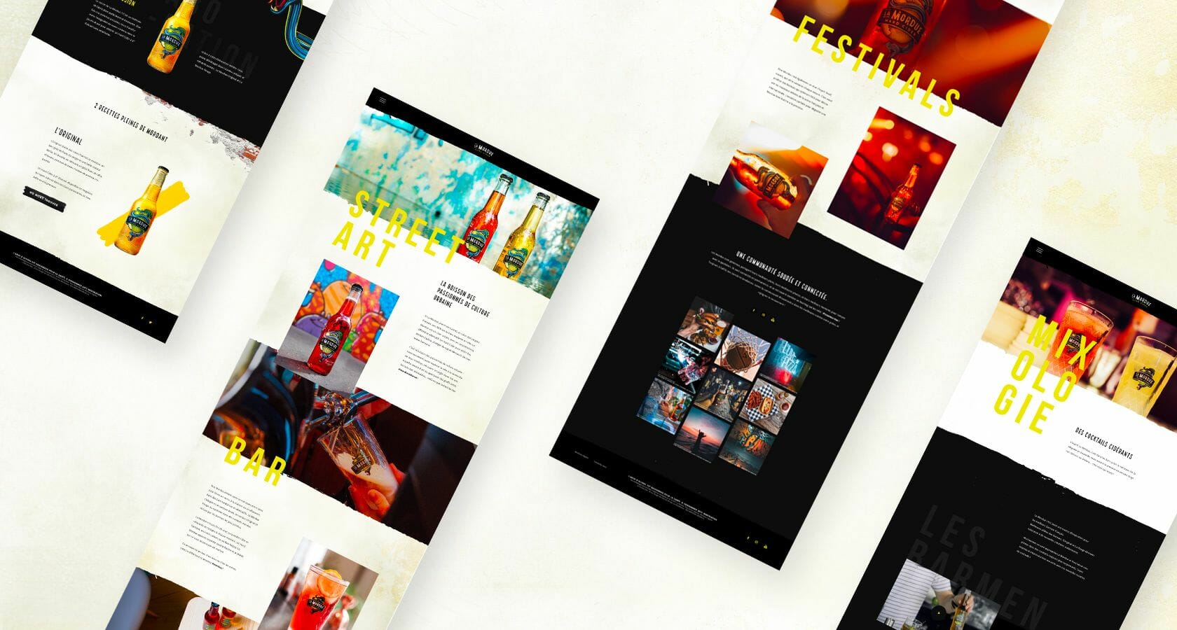 Projet de site internet La Mordue Hard Cider par Purée Maison